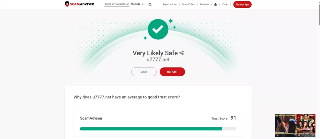 Security Report of U7777 Game